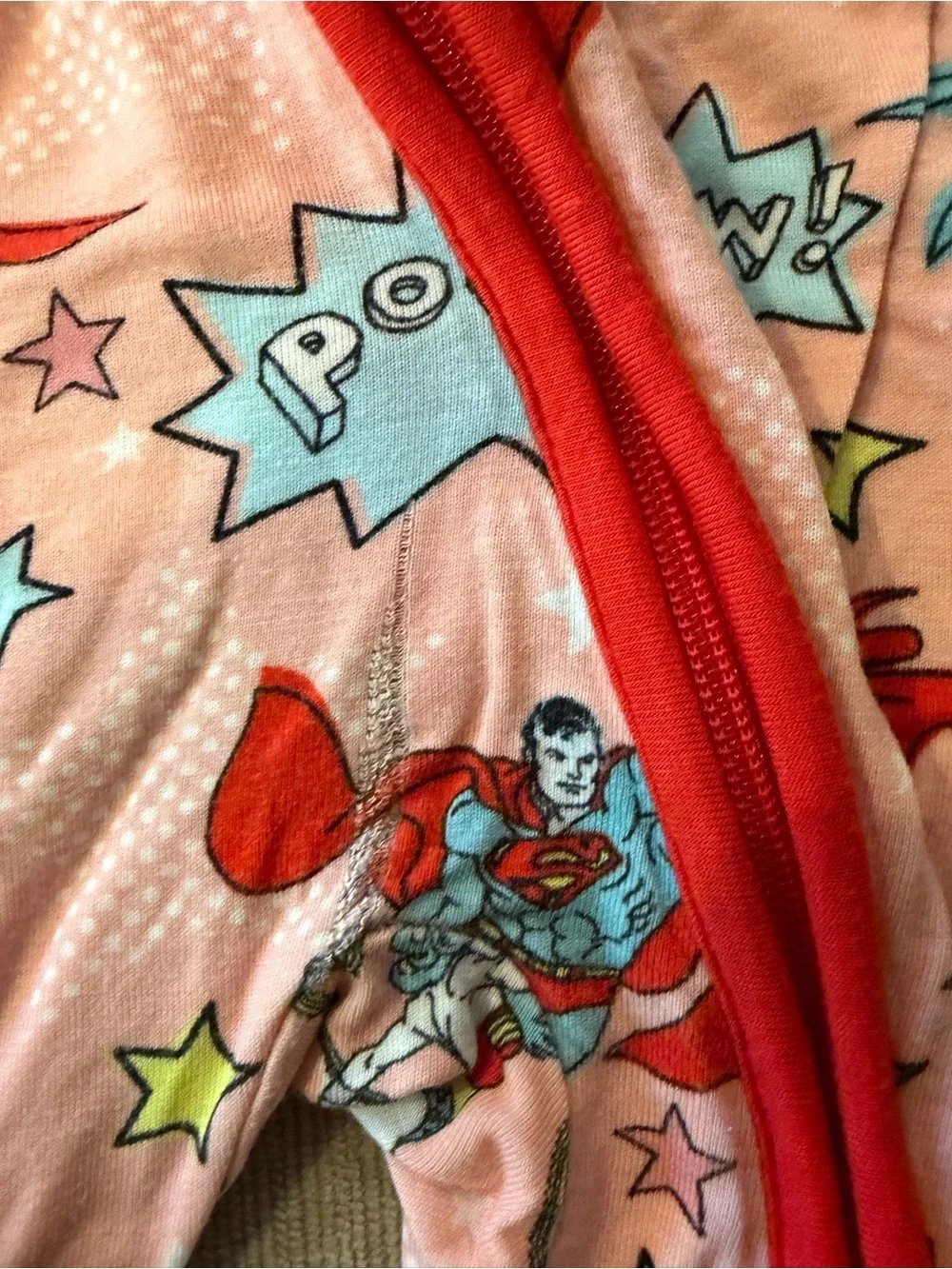 Little Sleepies Pink and Red Wonder Woman Print One-Piece Pajama